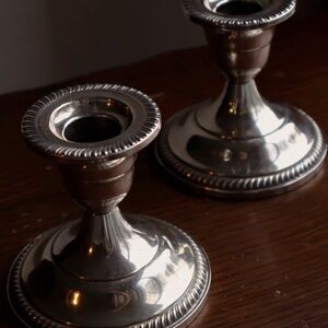 Elegant Silver Candle Holders Silver Plated